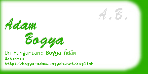 adam bogya business card