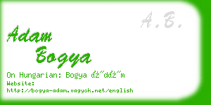 adam bogya business card